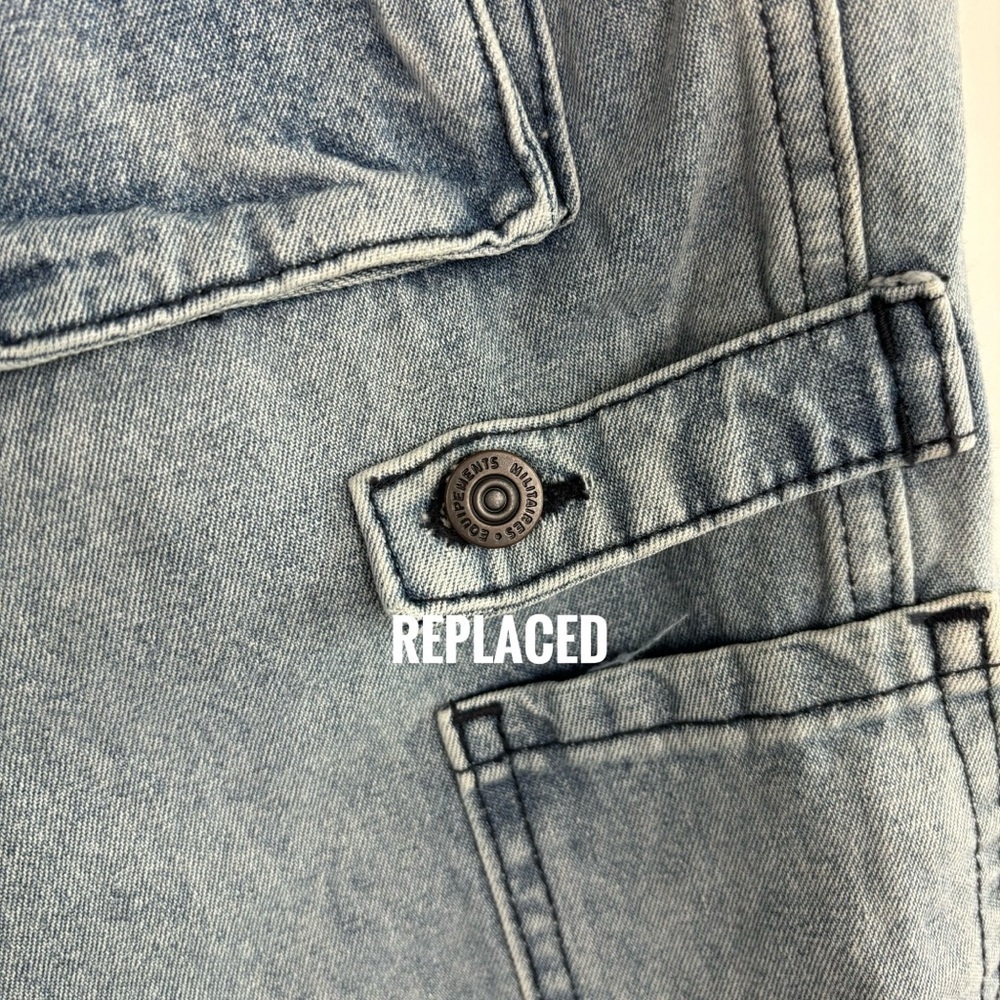 EB Denim Cargo Pants in Rain Wash Size XL - Picture 6 of 11